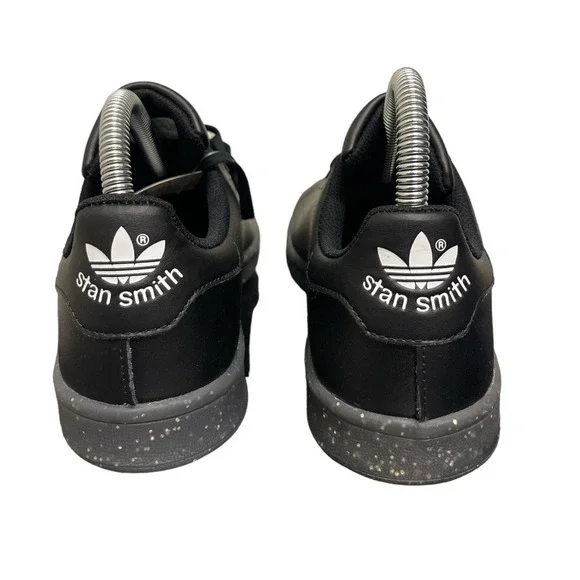 Adidas Stan Smith Shoes Womens 5.5 Black EE7575 Speckled Glitter Sole Sneakers - Picture 3 of 5